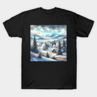 Winter Village Winter Landscape T-Shirt